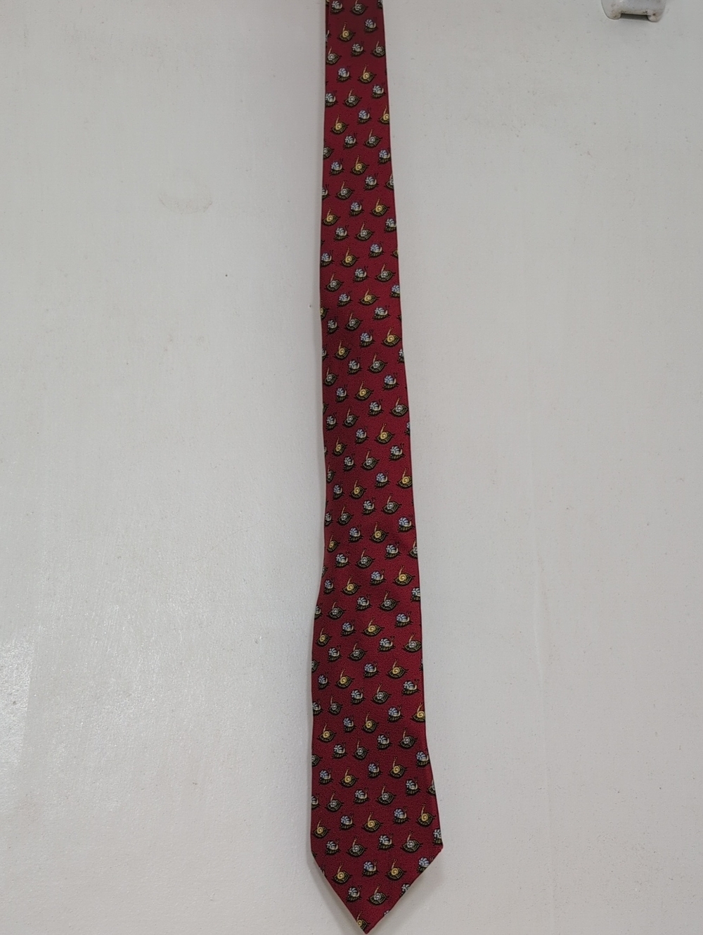 Salvatore Ferragamo Red Patterned Silk Tie